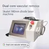 Lasermachine Professional 980nm diode laser vasculaire verwijdering rode bloedvaten spideraders gezicht ader remover lazer therapie met koude hamer