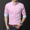 Camisas de vestido masculinas homens de manga longa Slim Fit de alta qualidade roupas de homem macio casamento confortável camisa formal de escritório comercial 5xlmen's