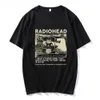 Męskie koszulki Radiohead T Shirt Vintage Hip Hop Rock Band Graphic T-shirt Streetwear 90S Cotton Comfort Short Rleaves Unisex Tee 679