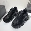 z pudełkiem Prad Cloudbust Thunder Sneakers Męskie buty platformy 3D Trener Trainer Train Niski top gumowe gumowe buty zewnętrzne Bi