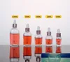 Klarglas-Parfümflaschen für ätherische Öle, 10 ml bis 100 ml, quadratische Tropfflasche mit roségoldenem Verschluss