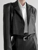 Robe en deux pièces Rockmore fausse blazer Blazer costume mode assorti des vestes Pu noire et mini sets de jupe femme y2k streetwear couch 230222