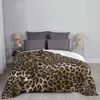 Blanket Leopard Pattern Throw Brown Cheetah Print Flannel Fleece Fuzzy Plush Animal Spot for Bed Couch Sofa 230221