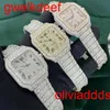 Hoogwaardige mode Iced Out Watchesmens Pols Luxury ronde Cut Lab Gr Ddgu T6AI