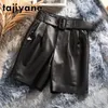 Pantalon pantacourt short Tajiyane femmes véritable peau de mouton taille haute vêtements d'été femmes vêtements pour femmes femme pantalon Ropa Mujer Tn2276