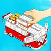 Bloques 1354 Uds. Técnico T1 Camper coche modelo edificio autobús DIY ladrillos aptos 10279 Ideas 10220 juguetes para niños regalos de cumpleaños 230222
