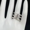 Hip Hop Designer Letter Pattern Ring Bague Retro Silver Open Rings زوجين للرجال للنساء سيدة حفل زفاف عاشق هدية المجوهرات