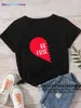 Kadın T-Shirt En İyi Arkadaş Kalp Şeklinde Kadın Pamuk T-Shirts Kız Sevimli Besttie Grafik Tasar Üstler Tees BFF Eşleştiren Kız Kardeşler 022223H