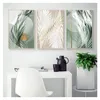 Tinten muurkunst canvas schilderen Noordse posters en prints muurfoto's voor woonkamer decor mistige plant gedroogde bladeren zonlicht woo