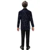 Roupas Conjuntos de Crianças Filhos formal Bonito de trajes de lantejoulas Flower Boy Host Catwalk Piano Performance Dress Come Kids Blazer Pant Slowing Conjunto W0222