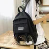School Bags Fashion Women Backpack Waterproof Nylon Schoolbag For Teenage Girls Unisex Pvc Pocket Travel Shoulder Bag Book Mochilas