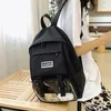 Borse da scuola Zaino da donna alla moda Zaino in nylon impermeabile per ragazze adolescenti Borsa a tracolla da viaggio tascabile in pvc unisex Libro Mochilas