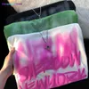 T-shirt da donna Harajuku Cotton Material Retro Street Hip-hop Tie-dye Graffiti T-shirt Uomo Donna Cool Cross Chain Fashion Top Summer Oversize 022223H