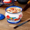Kaseler Yaratıcı Seramik Spittoon Bubble Noodle Kase Büyük Kapasite Çorbası Komik Pirinç Retro Çin Gece Pot