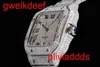 Hoogwaardige mode -ijs uitgezonden horlogesmens pols luxe ronde gesneden lab gr ddgu qoqv