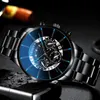 Orologi da polso High-end Cool Unique Digital Watch Literal Multi Layer Dial Men Quartz Cintura in acciaio inossidabile Business RelojOrologi da polso