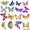 자동차 스티커 50pcs Colorf Butterfly Nonrandom 용 자전거 사령 스티커 노트북 스케이트 보드 모터 워터 병 스노우 보드 벽 데칼 DHMA4