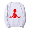 Men's Hoodies Cartoon Accelerator Long Sleeves Sweatshirt 6 Color Luminous Casual O-Neck Tops