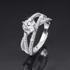 Mo Sang Diamond Ring Female High-End Atmospheric Ring Hand smycken