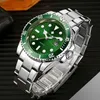 Relojes de pulsera Reloj Hombre 2023 Relojes para hombres WWOOR Reloj de buceo de cuarzo verde de lujo Masculino Fecha automática Modernos Buceo Deporte Pulsera impermeable