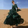 Etnisk klädstil Fransk spansk mode muslimska kvinnors långa kjol resesemester Abaya Indien och Pakistan Ramadan Party Dress