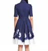 Casual Dresses designer technology shirt dress in spring and summer of this year three-dimensional flower letter decoration pleated skirt hem stitching VKFF