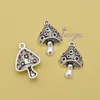 Charms Antique Silver Plated Mushroom Wild Forest Food Pendants For Diy Necklaces Jewelry Making Findings Supplies Accessories