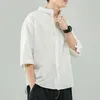 Chemises décontractées pour hommes Chemise d'été Chic Séchage rapide Hommes Boutons de printemps Top Patch Pocket Vêtements