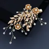 Headpieces Bridal Jewelry Retro Hanfu Accessories Handmade Pearl Hairpin Hair Style Side Clip Toast Show Hefu