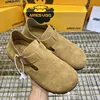 Designer Birkinstock Slippers Outlet in Autumn and Winter Sangpo Boken Leather Cork Two Pairs of Lazy People's Bean Shoes Ugly Cute Le Fuquan Wrapped SingleCKT3