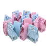 Wrap Prezent 12PCSlot Baby Shower Candy Box Laser Cut Kraft papierowe pudełka papierowe Baby Shower Favors Favors Favors Reveal impreza