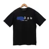 Designer av lyxiga t-shirts Brandgraphic T-skjorta kläder Spray Letter Short Organic Cotton Sleeve Spring Summer Tide Män och kvinnor Wholesale Young Tee Mix T Shirt S-XL