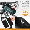Panniers Bags West Bisiklet Bisikleti 6072 inç Telefon Su Geçirmez Ön Çerçeve Bisiklet Hassas Dokunmatik Ekran MTB Yol Bisikleti 230222