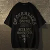 メンズのTシャツヨーロッパとアメリカの夏の半袖印刷男性女性ファッションストリート愛好家ルーズラウンドネックデザイントップ230221