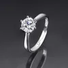 Mo Sang Diamond Ring Female High-End Atmospheric Ring Hand smycken