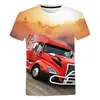 メンズTシャツ夏の男子と女性の3Dプリントカップルストリートヘビートラック - ファッション快適なカジュアルTシャツ