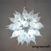 Contemporary Pendant Lamps White Round Shape Dia20/26 Inches Chandeliers with LED Bulbs Art Decor Light Living Room Ceiling Lighting Luxury Chandeliers LR1465