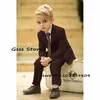 Ensembles de vêtements costume pour garçon mariage smoking formel Blazer ensemble pantalon enfants couleur unie Slim Fit personnalisé veste 2 pièces W0222