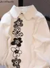 Blouses voor vrouwen shirts Japanse blouses vrouwen vintage kleding borduurwerk met lange mouwen losse shirts mode witte blouse tops 2023 blusas mujer de Moda 230222