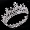 Headpieces Exquisite Gold Silvery Color Crystal Wedding Crown Luxury Heart Shaped Alloy Women's Bridal Dinner Headwear Gift