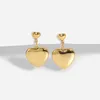 boucles d'oreilles en or de coeur 14k