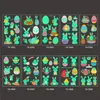 2023 Easter Stickers Noctilucent Facial Makeup Chick Egg Sticker for Laptop Skateboard Luggage Bumper Car Party Decorations Easy to paste