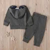 Ensembles de vêtements pour tout-petits garçons hiver à manches longues Blue Deer Prints Tops Pantalons 2PCS Outfits Infant Christmas Outfit Boy 6t Christmas Outfit Boy W0222