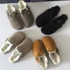 Designer Birkinstock Slippers Outlet Winter New Burken Fur Slippers Baotou Cork Women's Fashion Women's Shoes