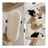 Slippers Vip Link Upgrate Cute Animal Slipper Women Kawaii Fluffy Winter Warm Slippers Woman Cartoon Milk Cow House Slippers Funny Shoes Z0215