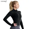 Женские куртки Женская спортивная спортивная куртка Slim Fit Fitne Fitness Coat Tops Tops Sport Sport с большими отверстиями в тренажерной куртке.