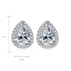 Korean brand luxury shiny zircon water drop stud earrings jewelry fashion classic s925 silver women earrings exquisite high-end accessories gift