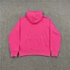 Men's Hoodies Sweatshirts Young Thug Pink Sp5der 555555 Hoodie Men Women 1 1 High Quality Foam Print Spider Web Graphic 555555 Sweatshirts Pullovers 230222