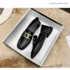 woman black color slip on single shoes New all-in-one thick sole British style JK small leather shoes women's flat one pedal loafers