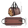 Other Housekeeping Organization Heavy Duty Firewood Wood Bag Waxed Canvas Fireplace Stove Accessories Hay Carrying Log for Camping BBQ 230221